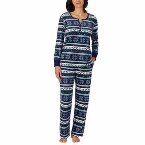 New Nautica 2-piece PJ Set Blue Fairisle 3X - Picture 2 of 13